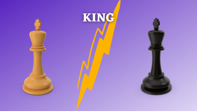 White King Black King in Chess