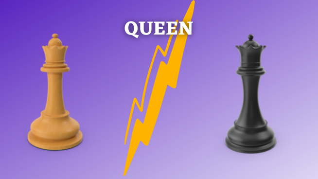 White Queen Black Queen in Chess